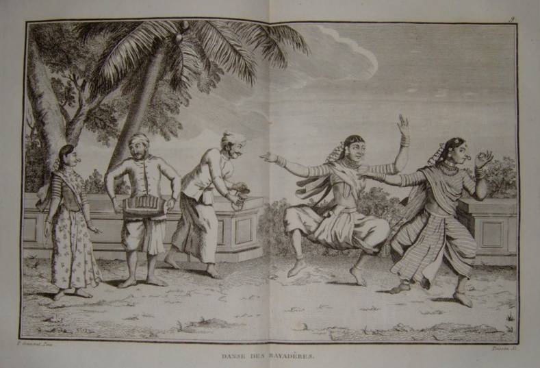 Danse des bayadères croquis de Pierre Sonnerat 1782