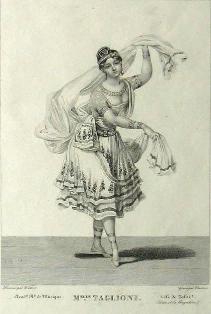 Marie Taglioni dans "Le Dieu et la Bayadère" vers 1860 © BnF/Gallica